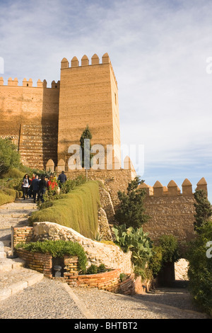 Almeria, Almeria, Espagne Povince. L'Alcazaba. Banque D'Images