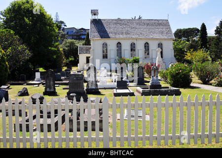 Christ Church, Russell, baie des îles, la plus ancienne église en Nouvelle Zélande, en date du 1836 Banque D'Images