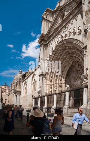 Primate Cathédrale de Sainte Marie de Tolède, Puerta del Leon, La Cathédrale Santa Maria, Tolède, Espagne Banque D'Images