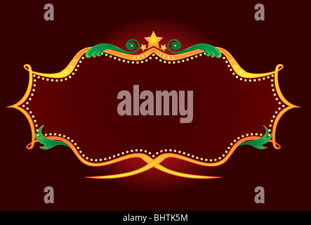 Néon rétro or Banque D'Images