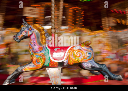 Carousel in Motion Banque D'Images