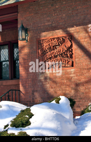 La Rogers Memorial Library, Jobs Lane, Southampton, Long Island, NY Banque D'Images