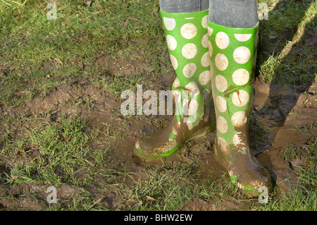 Bottes Wellington Banque D'Images