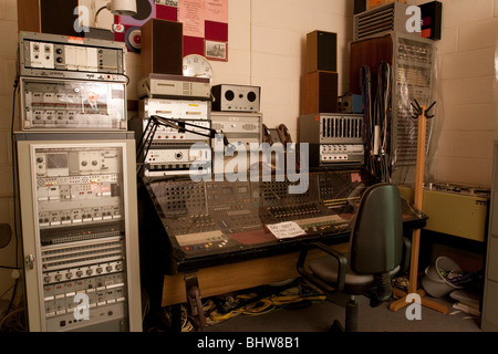 BBC radio, matériel de radiodiffusion de rantere, maintenant ouverte au public. Banque D'Images