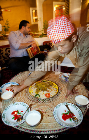 L'Arabie saoudite Riyad restaurant traditionnel Saoudite Banque D'Images