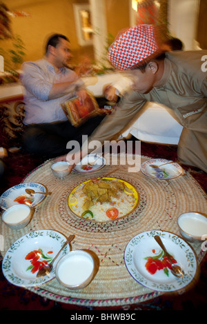 L'Arabie saoudite Riyad restaurant traditionnel Saoudite Banque D'Images