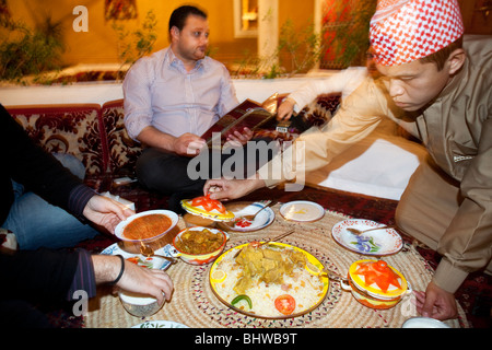 L'Arabie saoudite Riyad restaurant traditionnel Saoudite Banque D'Images