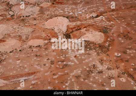 De l'antenne mines d'opale de Coober Pedy (Outback, South-Australia). Banque D'Images