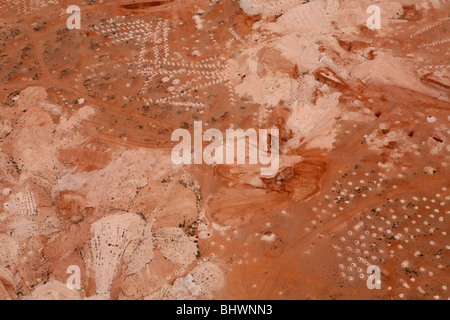 De l'antenne mines d'opale de Coober Pedy (Outback, South-Australia). Banque D'Images