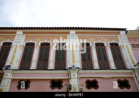 Architecture et vivre sur Soi Romanée - Phuket - Thaïlande Banque D'Images