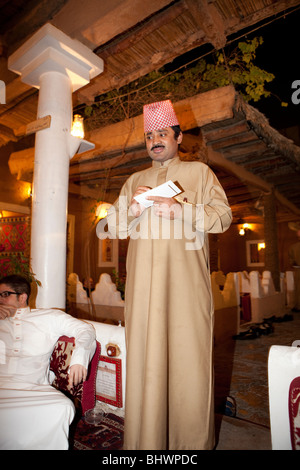 L'Arabie saoudite Riyad restaurant traditionnel Saoudite Banque D'Images