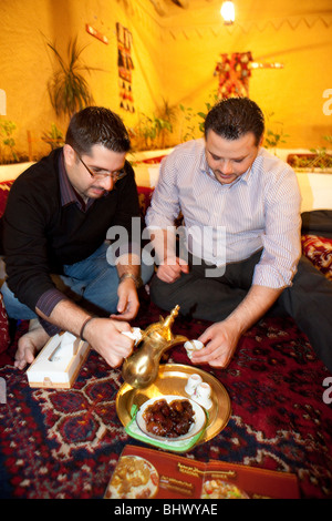 L'Arabie saoudite Riyad restaurant traditionnel Saoudite Banque D'Images