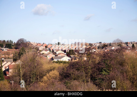 De nouveaux logements modernes sur la banlieue urbaine rurale Ipswich Suffolk Angleterre Banque D'Images