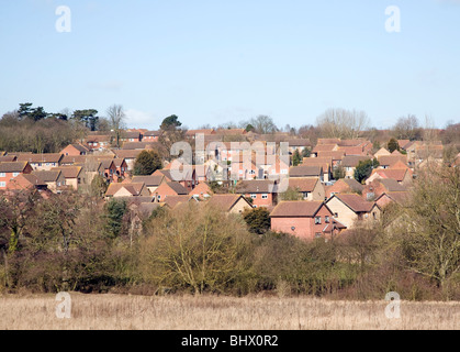 De nouveaux logements modernes sur la banlieue urbaine rurale Ipswich Suffolk Angleterre Banque D'Images