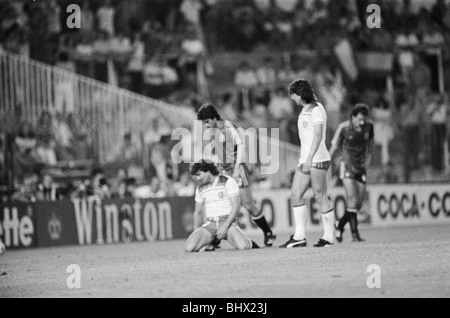 Finales de la Coupe du Monde 1982, deuxième tour Groupe B match à Madrid, Espagne. Espagne 0 v Angleterre 0. Kevin Keegan l'Angleterre découragée après Banque D'Images