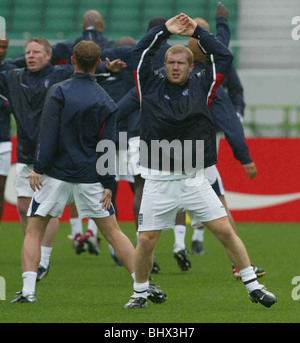 Paul Scholes lors d'une session de formation de l'Angleterre de la coupe du monde Juin 2002 ©Mirrorpix Banque D'Images