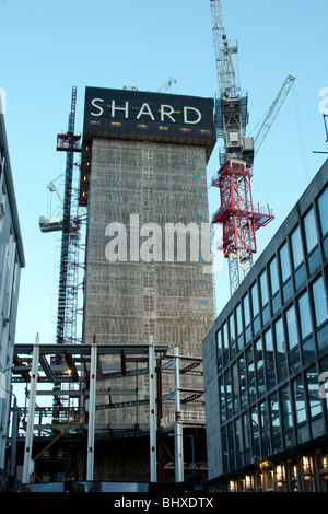 Le gratte-ciel Shard London Bridge en construction Banque D'Images
