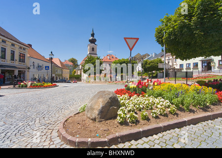 Square de Heidenreichstein, région de Waldviertel, Basse Autriche, Autriche Banque D'Images
