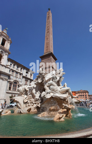 Fontana dei Quattro Fiumi Banque D'Images