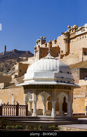 Fort Amber, l'Inde du Nord, Inde, Asie Banque D'Images