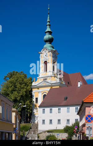 Square de Heidenreichstein, région de Waldviertel, Basse Autriche, Autriche Banque D'Images