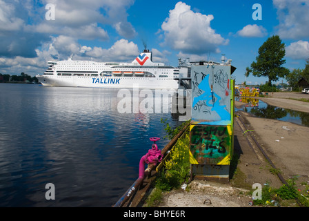 Passage Andrejsala ferry dans le district de Riga Lettonie Europe Banque D'Images