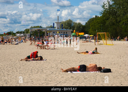 Rand la plage de Pärnu Estonie Europe Banque D'Images