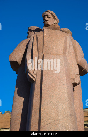 Tirailleurs lettons Monument, Strēlnieku laukums , la vieille ville , Riga, Lettonie Banque D'Images