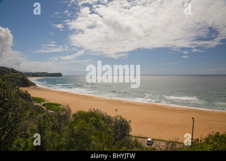 À l'est sur warriewood beach et sur la mer, au nord de Sydney, Australie Banque D'Images