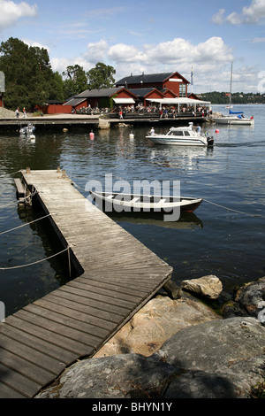 Fjäderholmarnas Krog, Île Fjäderholmarna, Stockholm, Suède Banque D'Images