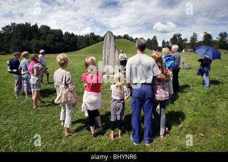 Pierre runique, Anundshög, Västerås, Västmanland, Suède Banque D'Images