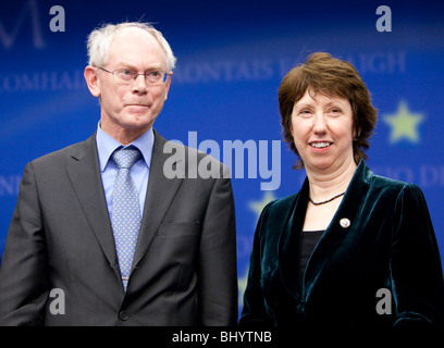 Belgique, Bruxelles : Herman Van Rompuy, Président désigné du Conseil européen (2009/11/19) Banque D'Images