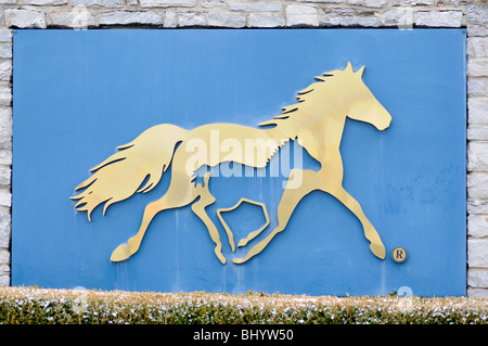 Panneau d'entrée pour le Kentucky Horse Park de Lexington, Kentucky USA Banque D'Images