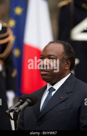 Paris (75) : Ali-Ben Bongo Ondimba, Président du Gabon, à l'Elysée (2009/11/20) Banque D'Images