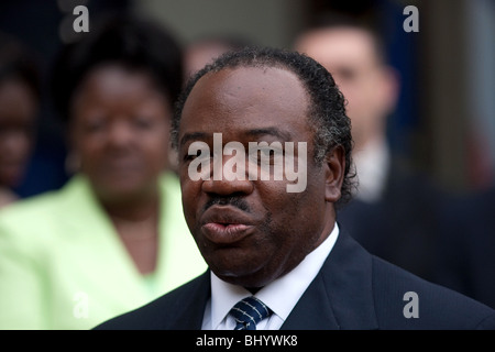 Paris (75) : Ali-Ben Bongo Ondimba, Président du Gabon, à l'Elysée (2009/11/20) Banque D'Images