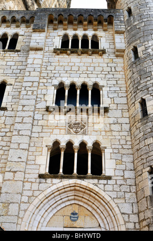 Rocamadour (46) : Façade de la chapelle de Notre-Dame-de-Rocamadour Banque D'Images