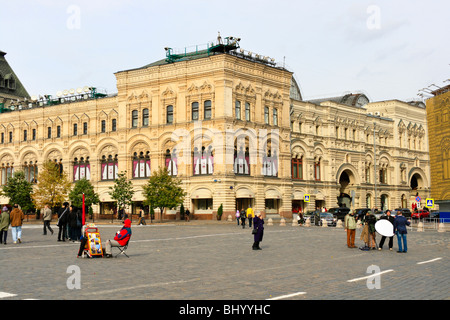 Du grand magasin gum et centre commercial, la Place Rouge, Moscou, Russie Banque D'Images