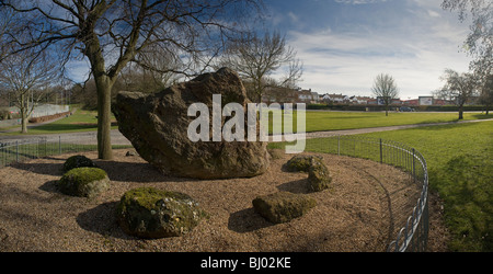 Le Néolithique, Goldstone standing stone, dans Hove Park, East Sussex, UK Banque D'Images