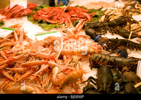 La Boqueria Mercat St Josep - Barcelone - Espagne Banque D'Images