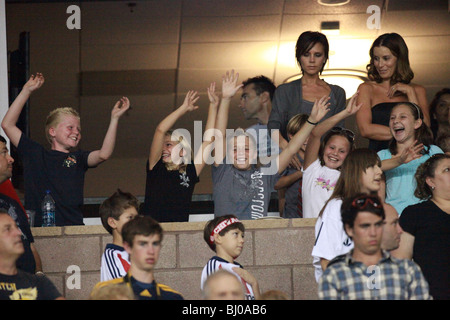 TANA VICTORIA BECKHAM BECKHAM ROMEO BECKHAM BROOKLYN RAMSEY CRUZ BECKHAM RAMSEY KIDS LOS ANGELES GALAXY V CHIVAS USA de célébrité Banque D'Images