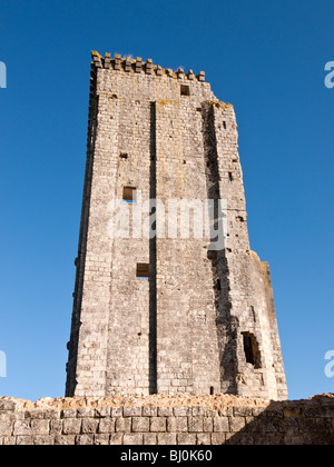 12ème siècle château Donjon, Le Grand-Pressigny, sud-Touraine, France. Banque D'Images