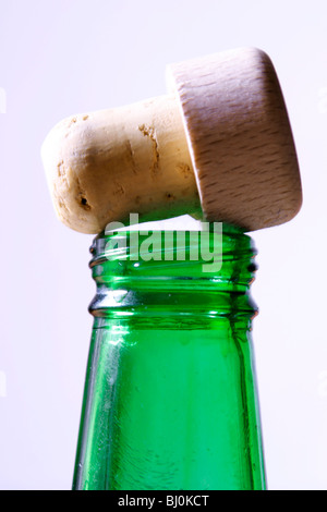 Glassbotlle avec liège Banque D'Images