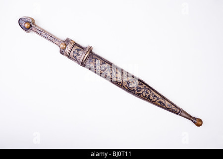 Poignard Kinjal caucasien (19 siècle) Banque D'Images
