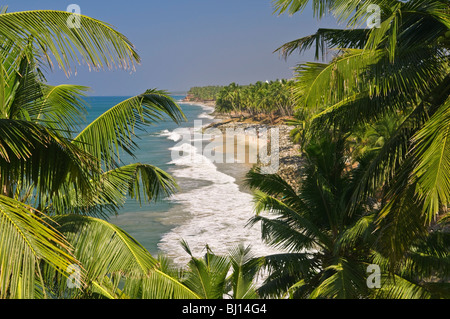 Vue côtière Inde Varkala Kerala Banque D'Images