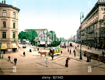 Georgstrasse mit Theatre Hannover Banque D'Images