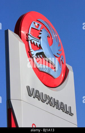 Vauxhall Motors signe avant-cour garage essex england uk go Banque D'Images