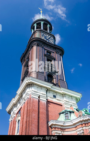 Le Michel, église St Michel sur la ville hanséatique de Hambourg, Allemagne, Europe Banque D'Images