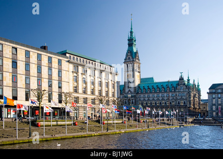 Mairie de Binnenalster, Hambourg, Allemagne Banque D'Images