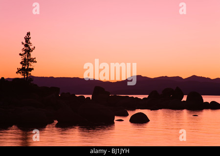 Sand Harbor Beach State Recreation Area sur le lac Tahoe, Nevada, USA Banque D'Images