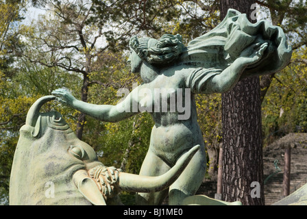 La sculpture l'Europe et le taureau par carl milles dans millesgarden Banque D'Images